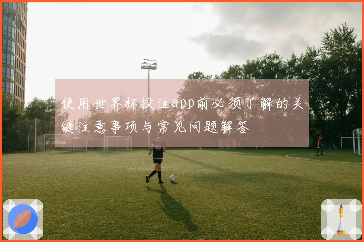 使用世界杯投注app前必须了解的关键注意事项与常见问题解答